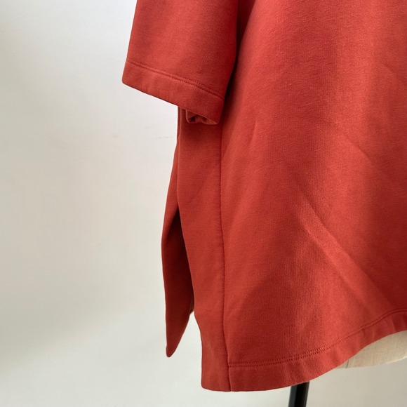 Scotch & Soda Orange Pullover Hoodie Short Sleeve Tunic Sweatshirt medium - Picture 8 of 11